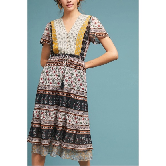 Anthro One September Midi Dress boho RELISTED - Picture 16 of 16